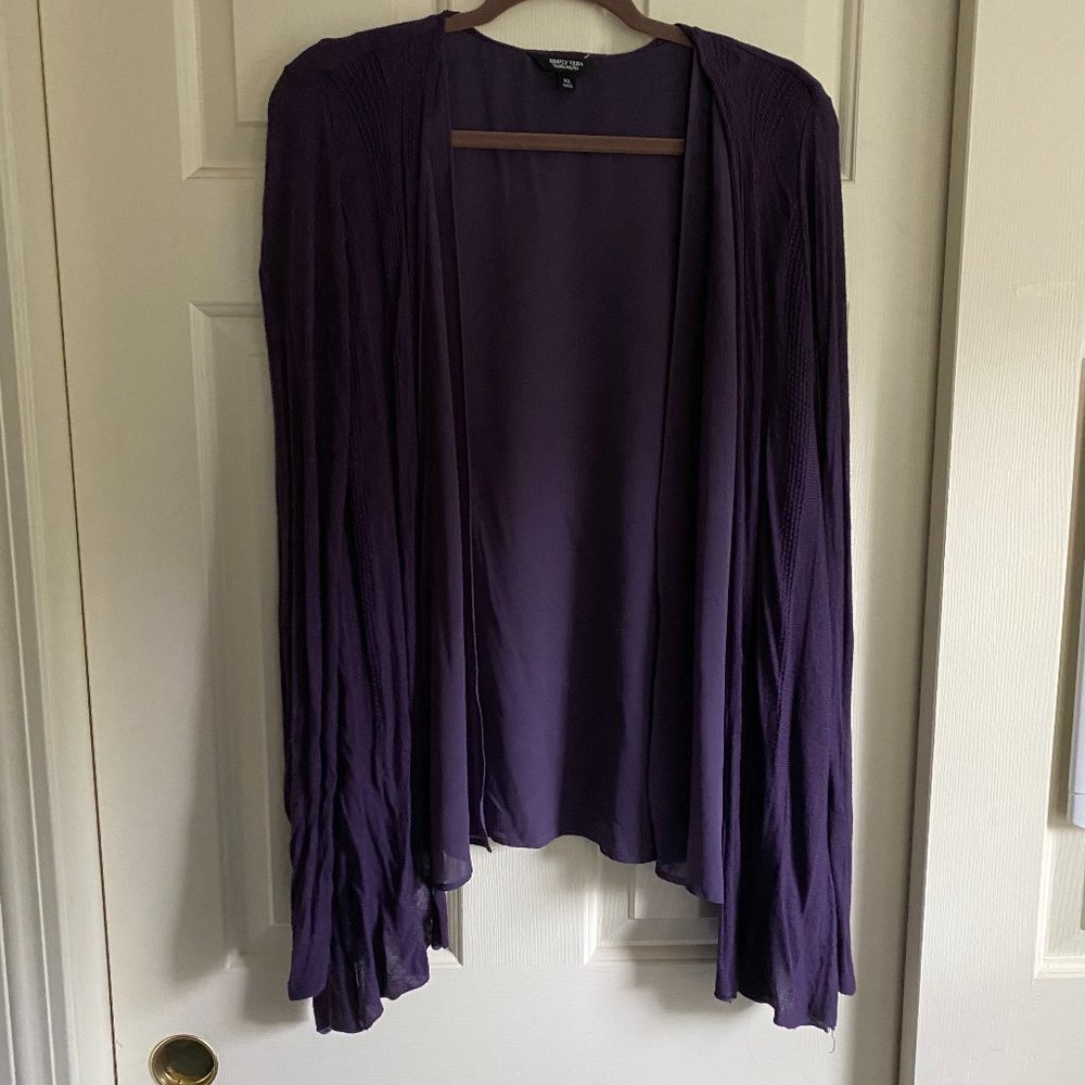 Simply Vera Vera Wang XL Chiffon Flyaway Cardigan